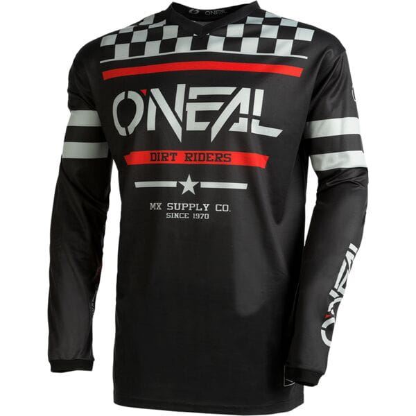 O'Neal 2024 Motocross Jersey Element Squadron Black Grey